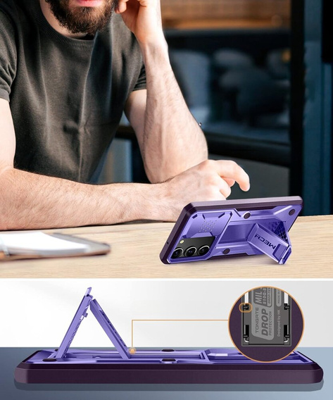 Case for Samsung Galaxy S23, Tongate MECH Series, purple