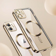 Case for iPhone 12, Electro MagSafe, gold + Screen Glass