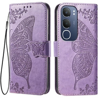 Flip case for Vivo Y19s, Butterfly, purple