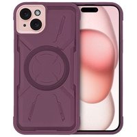 Case for iPhone 15, ERBORD Armor Mag, maroon