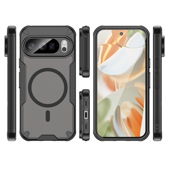 Armoured case for Google Pixel 10 Pro, for MagSafe, matt, black