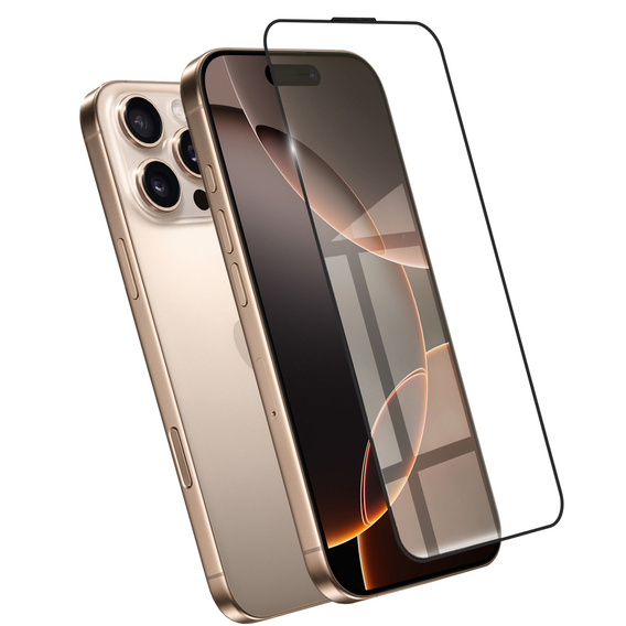 3D Tempered Glass for iPhone 16 Pro Max, black