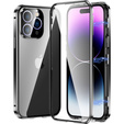 Case for iPhone 15 Pro, Magnetic Dual Glass, black