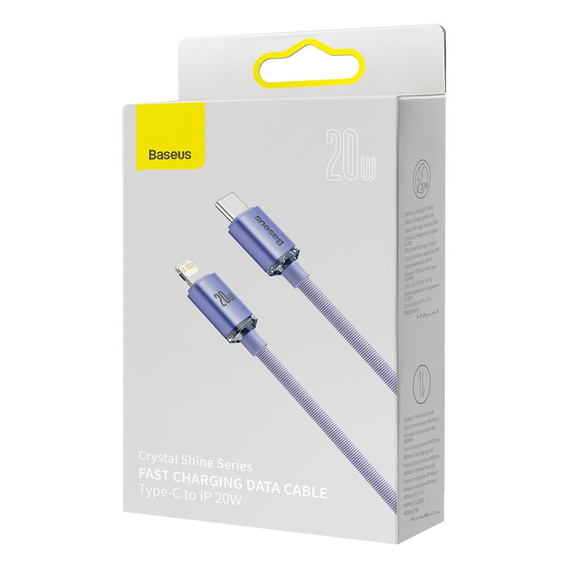 Baseus Crystal Shine USB-C to Lightning Cable, 1.2 m, 20W, for Apple Devices (Lightning)