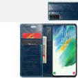 CASEME flip case for Samsung Galaxy S21 FE, Waxy Textublue, blue