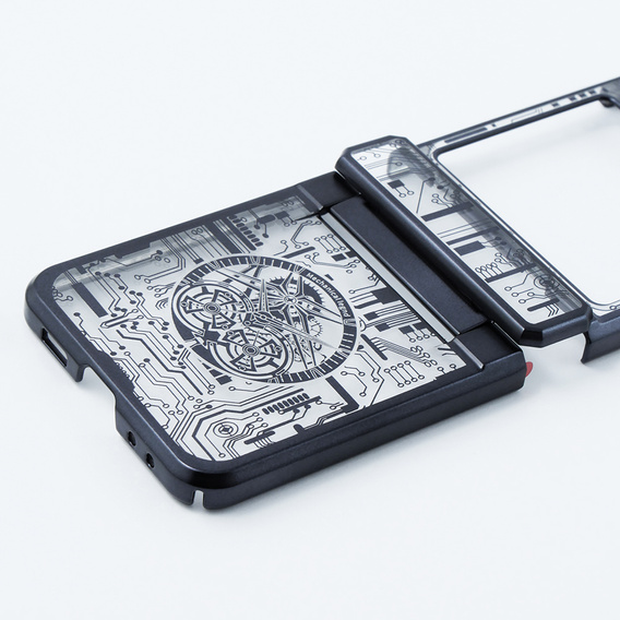 Case for Samsung Galaxy Z Flip 5 5G, Mechanical Legend, black