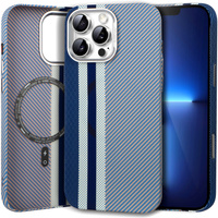 MagSafe's iPhone 13 Pro Max Case, Carbon Fiber, blue
