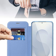 Flip case for Samsung Galaxy S25 Edge, RFID Wallet MagSafe CamShield, blue