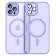 Case for iPhone 16 Pro, for MagSafe, ERBORD Matt Case, purple + Screen Glass