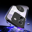 Case for Xiaomi Poco M7 Pro 5G, with magnetic sheet, transparent / black