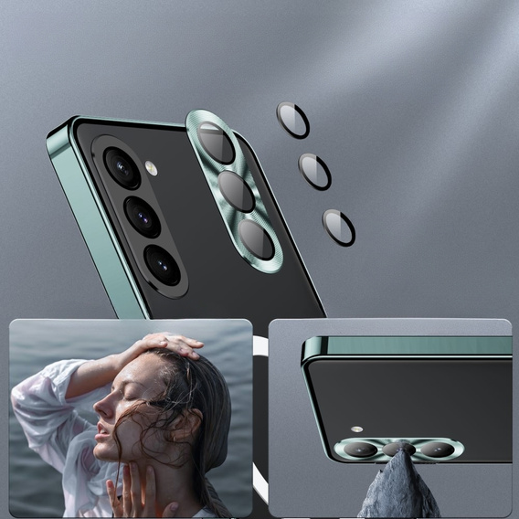 Camera Protection Case for Samsung Galaxy S23 Plus, CamShield MagSafe, transparent / green