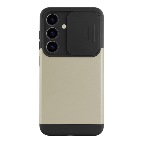 Case for Samsung Galaxy S24, ERBORD CamProtect Slide Camera, gold