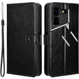 Flip case for Tecno Pova 5 Pro 4G, Crazy Horse Wallet, black