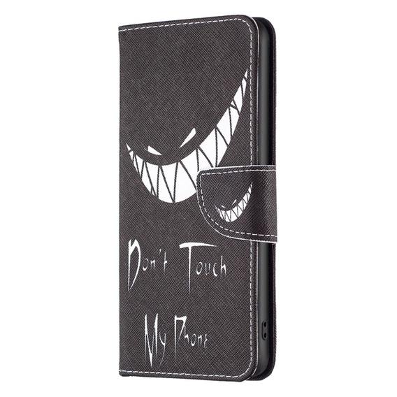 Flip case for Motorola Edge 40 Neo, Wallet, Don't Touch My Phone, black