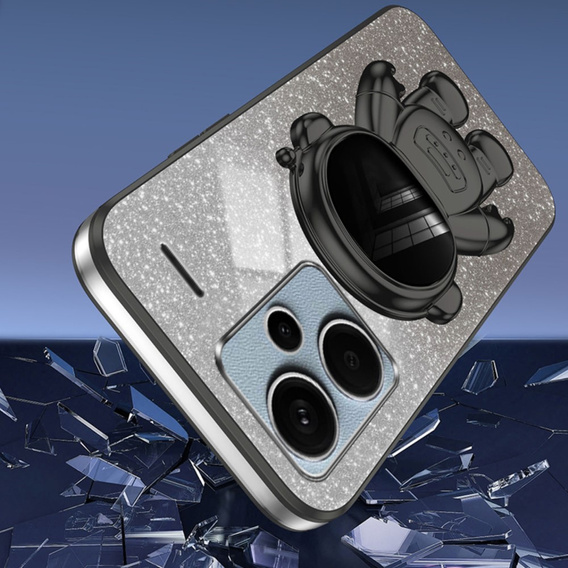 Case for Xiaomi Redmi Note 13 Pro+, Glitter Astronaut, black