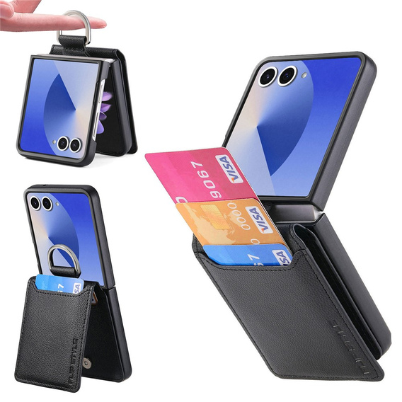 Case with card slot and ring for Samsung Galaxy Z Flip7