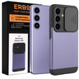 Case for Samsung Galaxy S24, ERBORD CamProtect Slide Camera, purple
