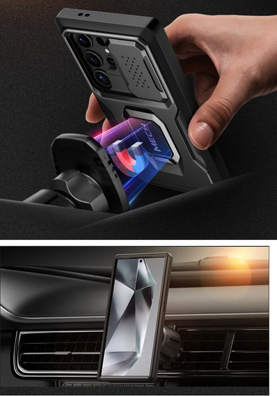 Case for Samsung Galaxy S24 Ultra, Tongate MECH, black