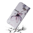 Flip case for Oppo A17, Wallet, kwiat, white