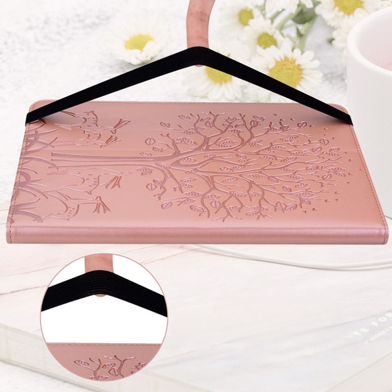Flap case for Huawei MatePad SE 10.4, tree, pink rose gold