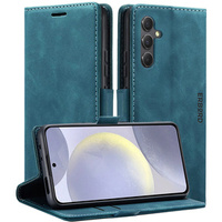 Case for Samsung Galaxy S24, ERBORD Vintage, wallet with flap, blue