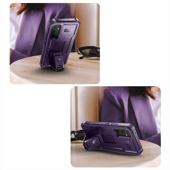 Armored case for Samsung Galaxy A34 5G, Dexnor Full Body (Two Frames), purple