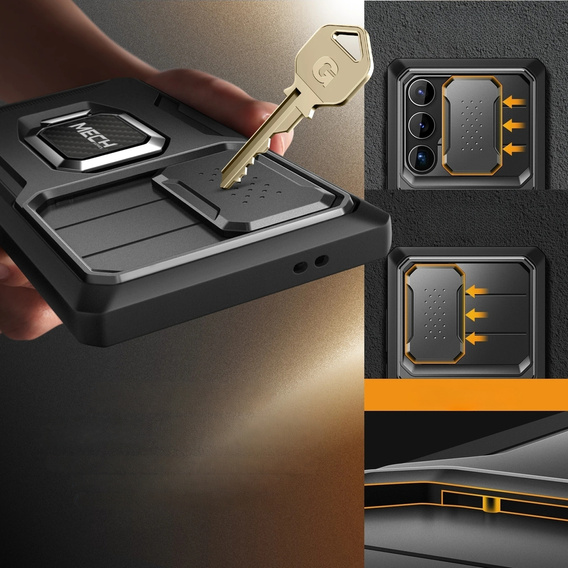 Case for Samsung Galaxy S24 Ultra, Tongate MECH, black