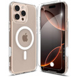 ERBORD Case with MagSafe for iPhone 16 Pro Max, active button, transparent + Screen Glass