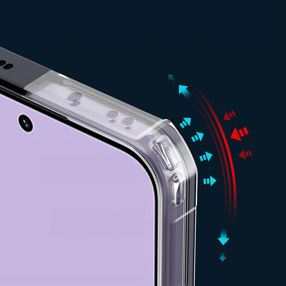 Case for Oppo Reno 14, reinforced, transparent with black sides
