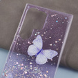 Case for Samsung Galaxy S24 Ultra, Glitter Butterfly, purple