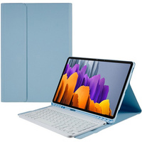 Case + keyboard Galaxy Tab S7+ Plus / S8+ Plus /S7 FE T730 T733, Pen Slot, blue