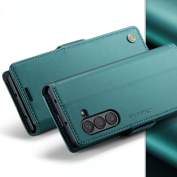 CASEME flip case for Samsung Galaxy Z Fold6 5G, Litchi Wallet, green