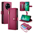 Flip case for Realme 14 Pro 5G, Wallet Zipper Pocket, red