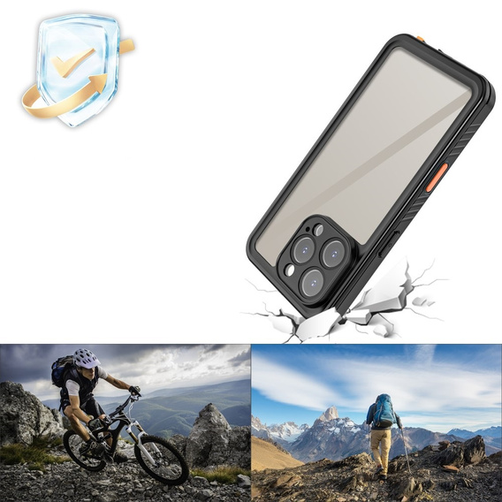 IP68 Waterproof Case for iPhone 16 Pro Max, black