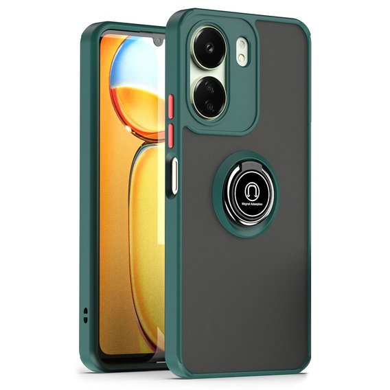 Case for Xiaomi Redmi 13C / Poco C65, Frosted Ring, green