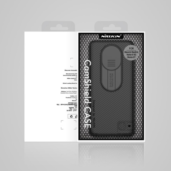 Case for Xiaomi Redmi Note 9T 5G, Armored Nillkin, CamShield Pro, black