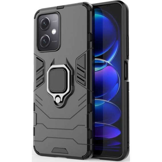Case for Xiaomi Redmi Note 12 5G / POCO X5 5G, Kickstand Ring, black