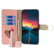 Flip case for Samsung Galaxy A56 5G, Wallet Zipper Pocket, with mirror, pink