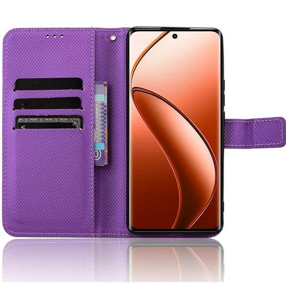Flip case for Realme 12 Pro 5G / 12 Pro+ 5G, Wallet Smart Magnet, purple