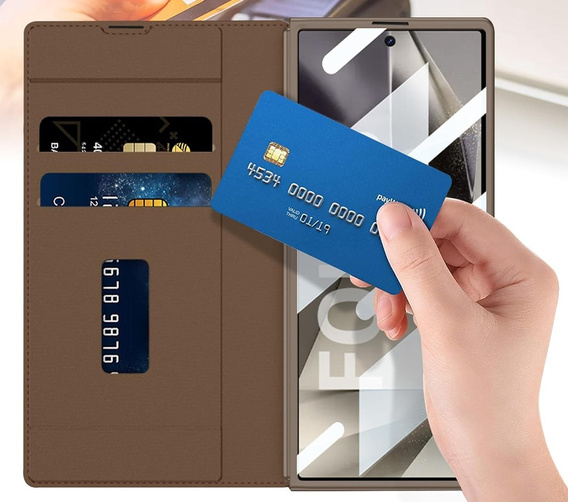 Wallet case with flap brown for Samsung Galaxy Z Fold 7 5G