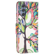 Flip case for Samsung Galaxy M34, Wallet, tree of life, white