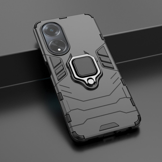Case for Oppo A58 4G, Kickstand Ring, black