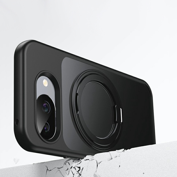 Case for Google Pixel 10a, for MagSafe, with stand, black