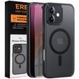 Case for iPhone 16 Plus, for MagSafe, ERBORD Matt Case, black + Screen Glass