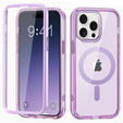 Case for iPhone 16 Pro Max, Shockproof Hybrid, with screen film, for MagSafe, purple
