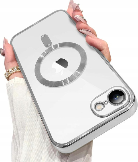 Case for iPhone 7 / 8, Electro MagSafe, silver + Screen Glass