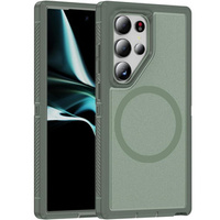 Case with frame for Samsung Galaxy S24 Ultra, for MagSafe, green