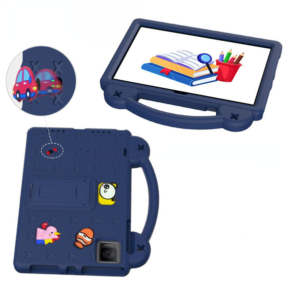 Children's case for T Tablet 5G, Cute Patterns, with stand, dark blue