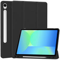 Case for Samsung Galaxy Tab S10 FE+ Plus, Smartcase with stylus space, black