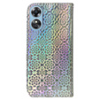 Flip case for Oppo A17, Wallet mandala, grey